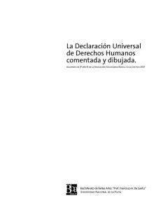 La Declaración Universal de Derechos Humanos comentada y dibujada