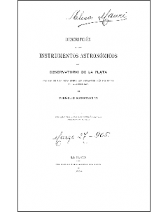 Descripción de los instrumentos astronómicos del Observatorio de La Plata