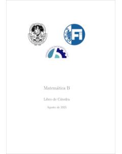 Matemática B: Libro de Cátedra